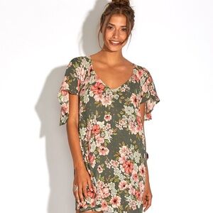 Billabong Floral Green Swim Cover-Up